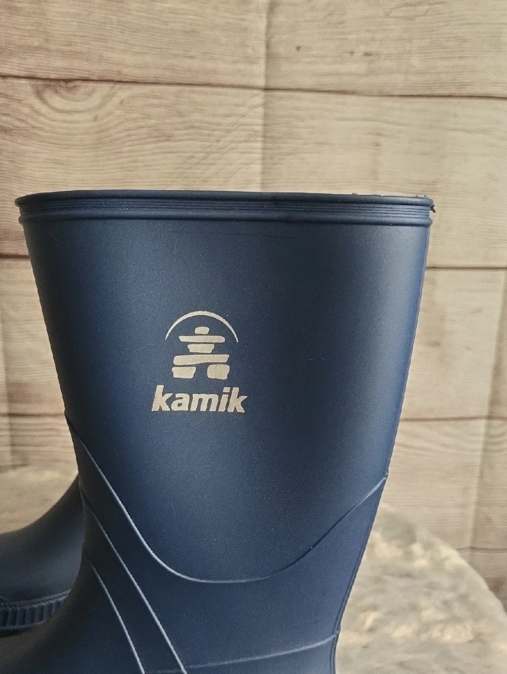 Kamik Navy Rain Boots, Big Kids Size 4